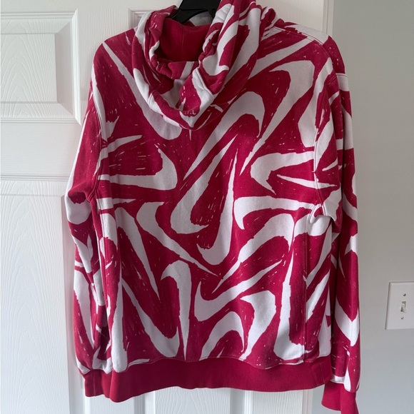 Nike Red and White Swirl Hoodie - Picture 4 of 4